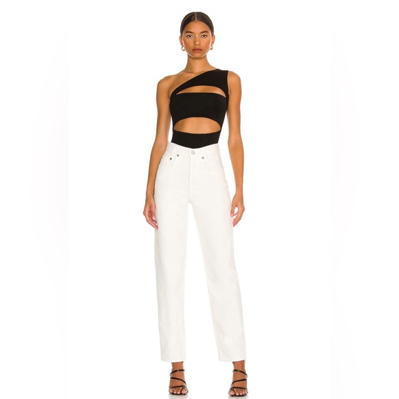 Superdown Tori Cut Out Bodysuit in Black - Picture 4 of 7